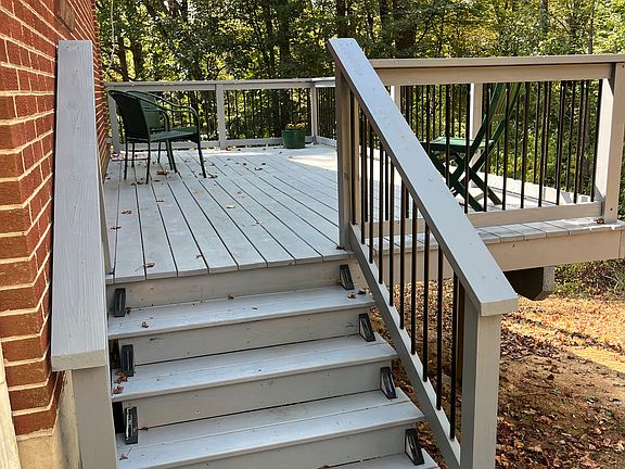 New deck with solar lights installed summer 2025. Perfect to enjoy autumn days after work.