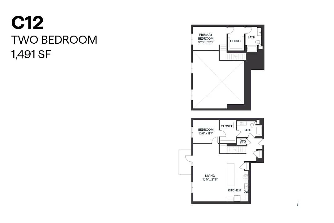 Floor plan Two Bedroom C12