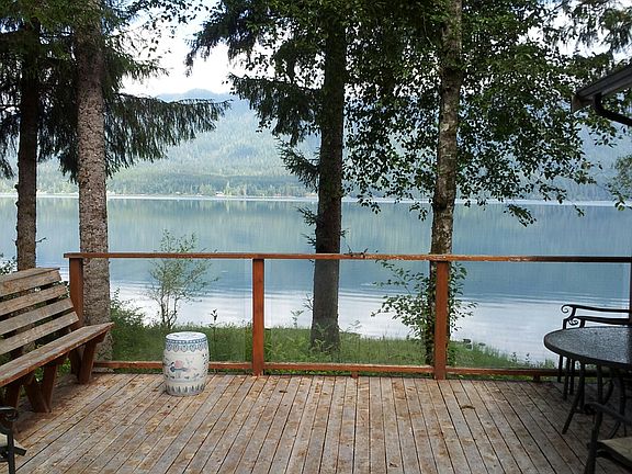 Spacious deck with views