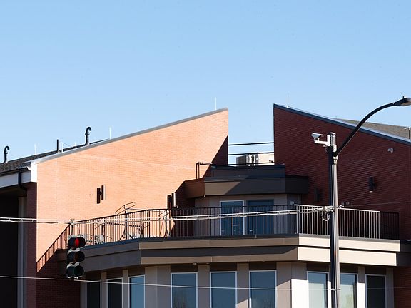 Residents have access to the beautiful rooftop patio with views of Pikes Peak!