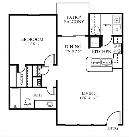 Floor plan 1B