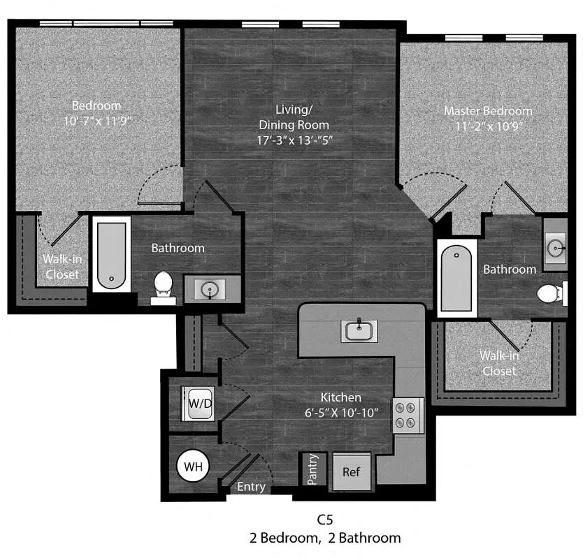 Floor plan Angelou - 2Bed