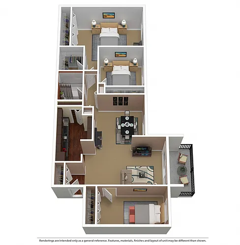 Floor plan 2Bedroom 1Bathroom