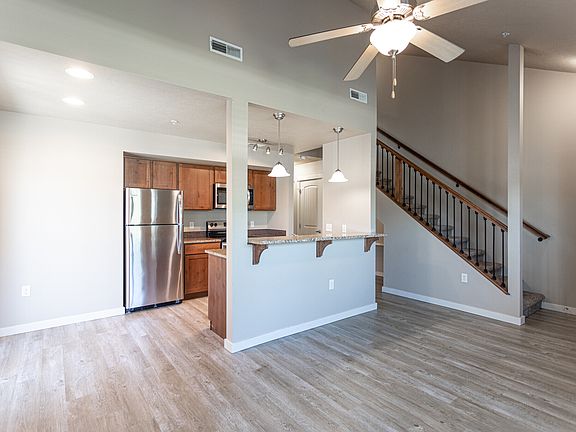 Large open kitchen and living room area.