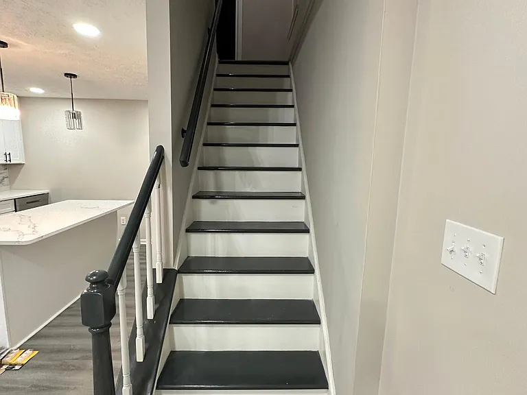 Stairs from first floor to second floor