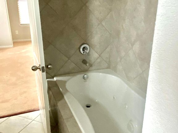 Master bathroom Jacuzzi tub.