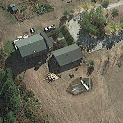 Aerial view of big house