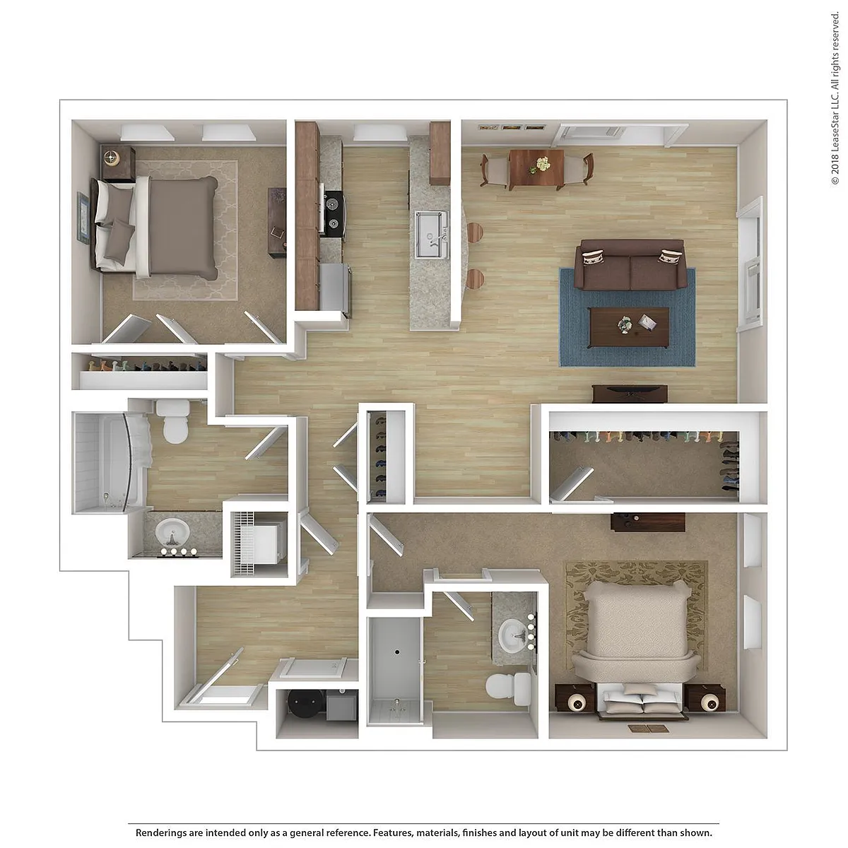 Floor plan Opus 2 Bedroom B2