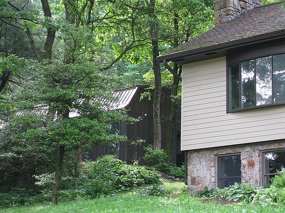Home & outbuilding behind