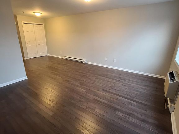 Open living and dining room area