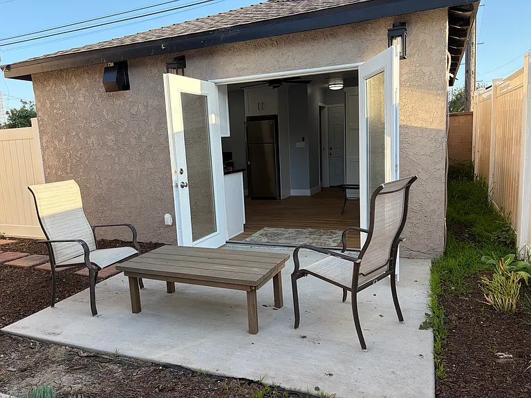 Private Outdoor patio looking into unit