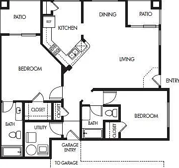Commons at Briargate - B3 - 2 Beds - 2 Baths - 1158 Sq. ft.