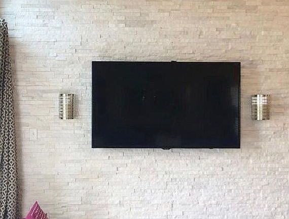 Stacked Stone Feature Wall