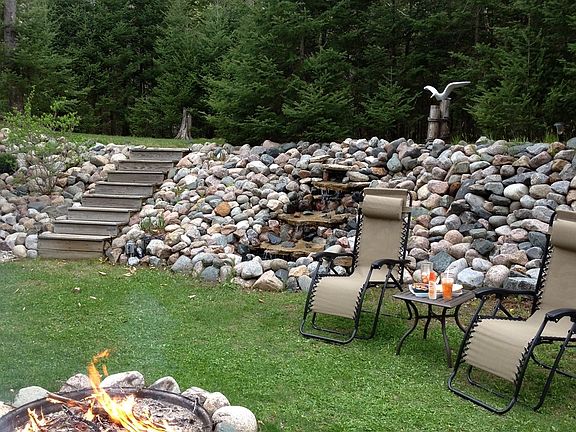 relax by the fire pit