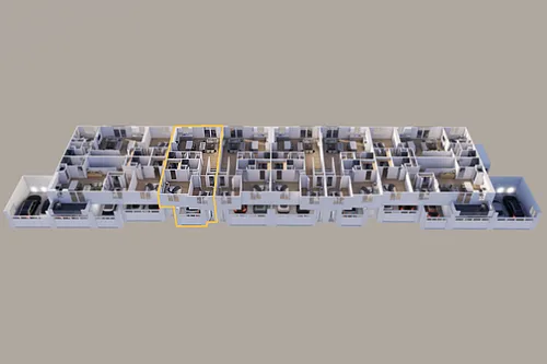 Floor plan Upper - Rear View - 1 Stall