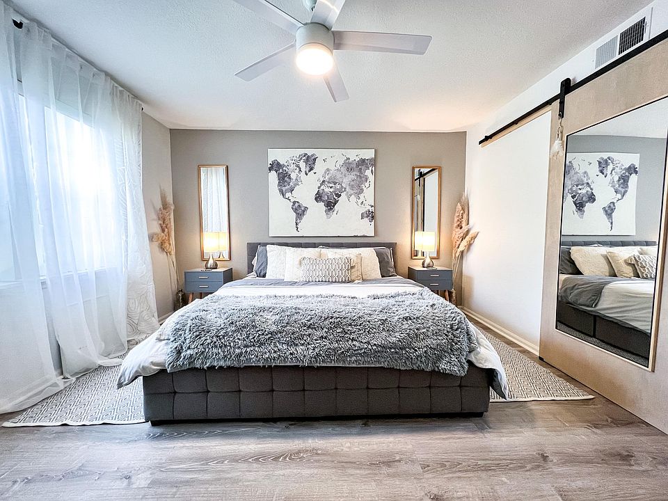 The spacious master bedroom is large enough for a king-size bed and ample space to move around. The condo will be unfurnished.