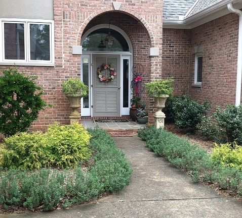 Front with new landscape.