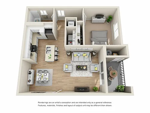 Floor plan 1X1 A2