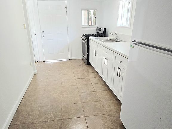 Kitchen and living space.