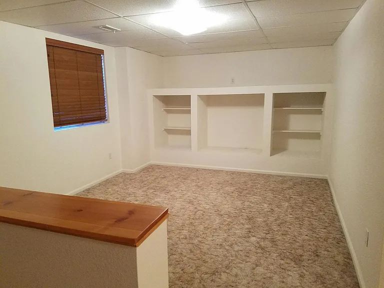 Family/entertainment room in basement