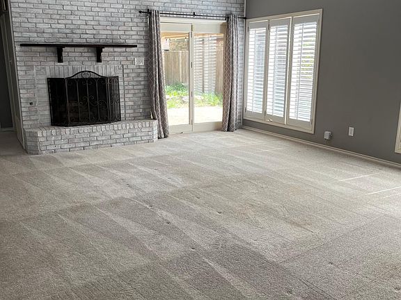 Living room with side patio.
