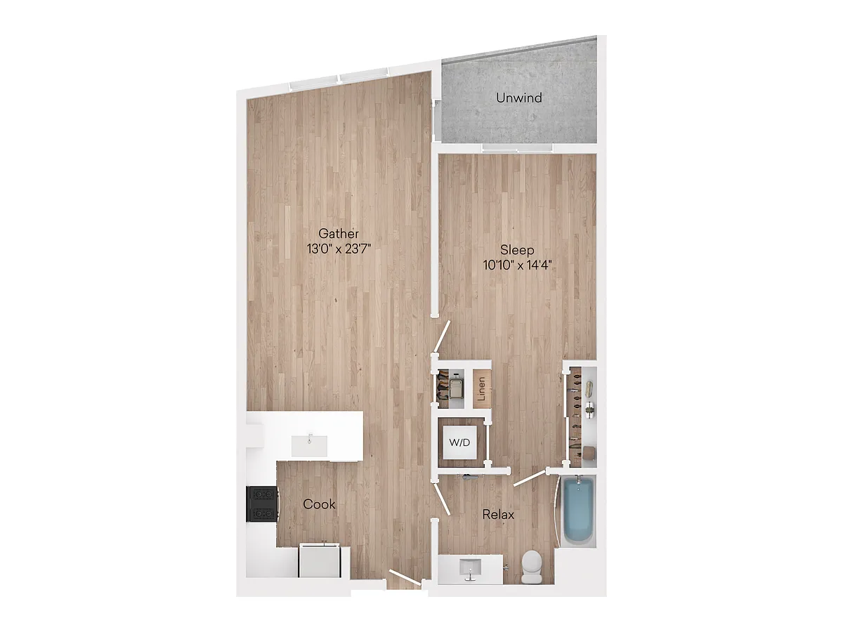 Floor plan 1X1-849