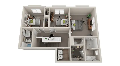 Floor plan 3 Bedroom 2.5 Bathroom