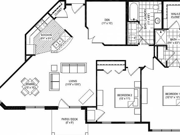 Main Floorplan For 6845 Little