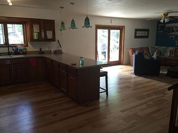 Remodeled kitchen, wood floo