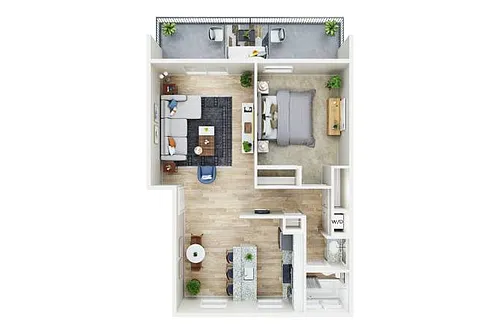 Floor plan A1: Income Restricted