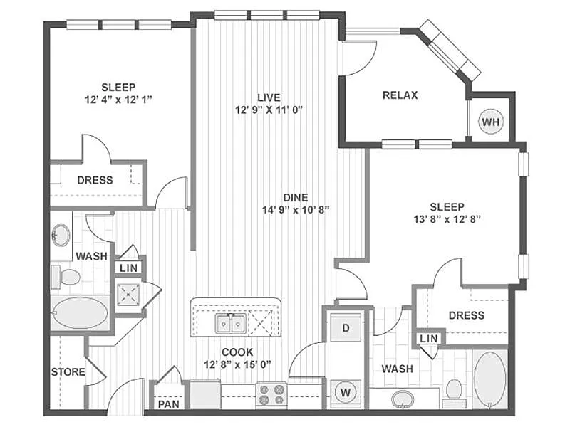Floor plan 2X2-1202