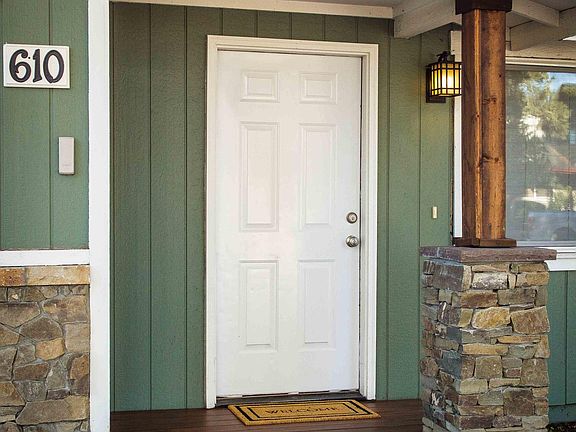 Covered front porch entry