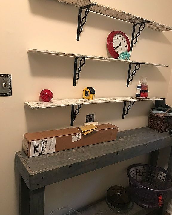 Laundry / pantry shelves 