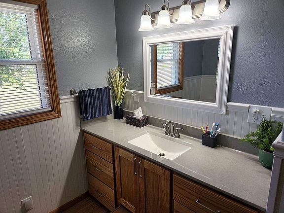 Bathroom renovated in 2018.