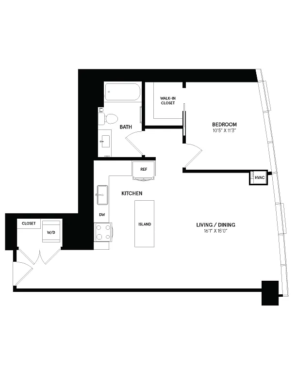 Floor plan 1 Bed/1 Bath-05-06