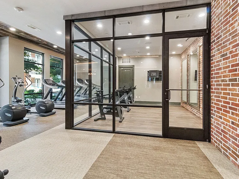Plenty of cardio equipment and a private spin room