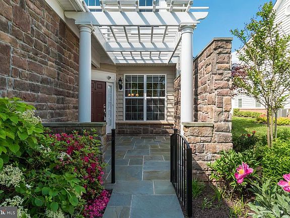 Flagstone walkway and patio at front entrance