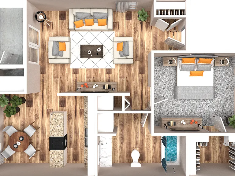 One Bedroom One Bathroom One Bedroom One Bathroom