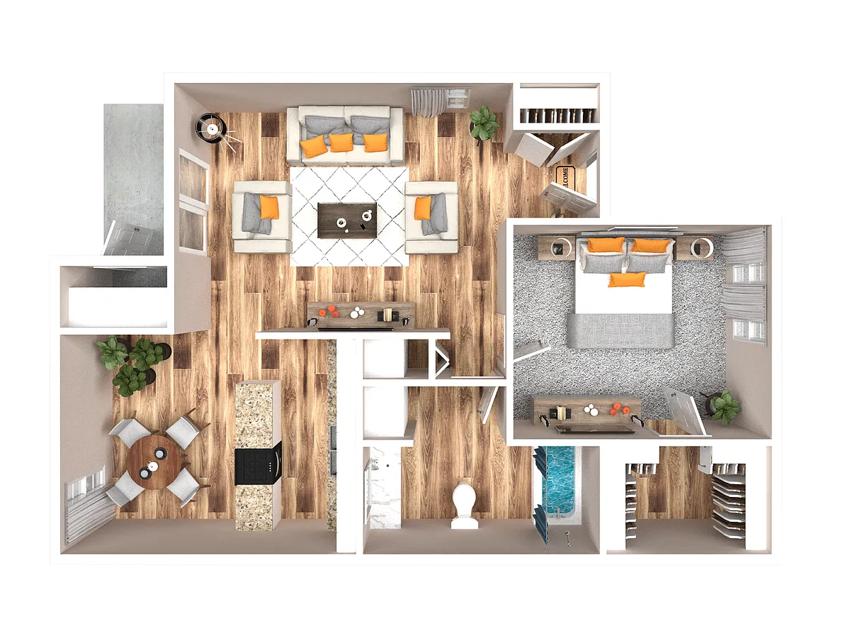 Floor plan One Bedroom