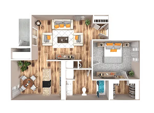Floor plan One Bedroom