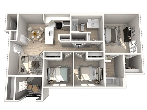 Floor plan 3 Bed 2 Bath