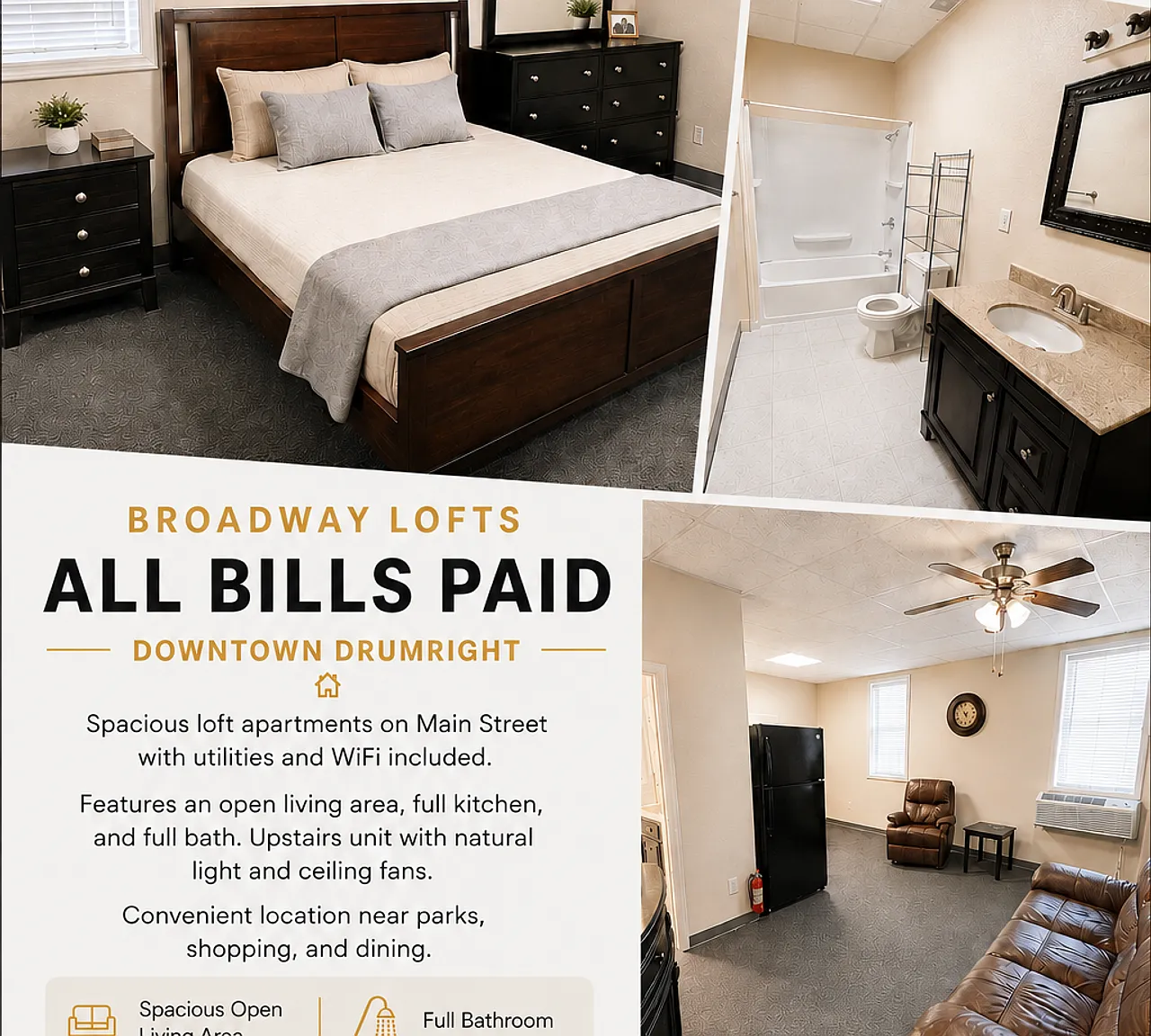 Broadway Lofts - All Bills Paid - Downtown Drumright — Photo 2