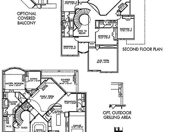 Village Builders Kingston Collection "Tillman" Floor Plan (Media ilo Bed 3, not shown)