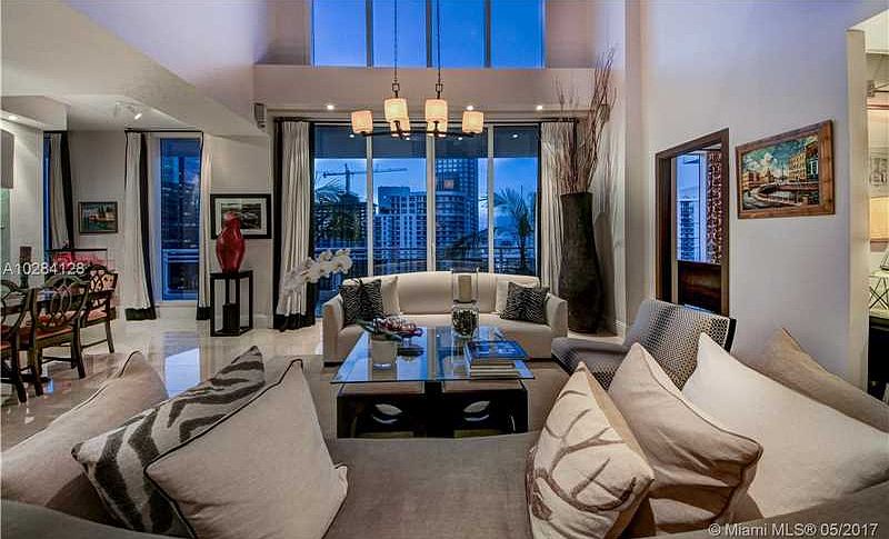 Brickell Key 2 Level PH with Water Views of the Bay, the River & Downtown Skyline.