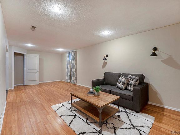 Downstairs living area + room for a dining table.