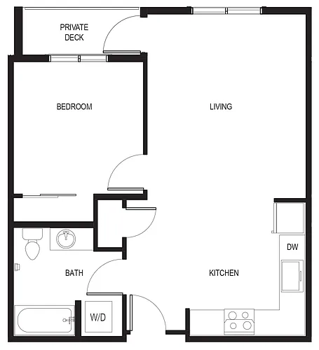 Floor plan 1 Bedroom