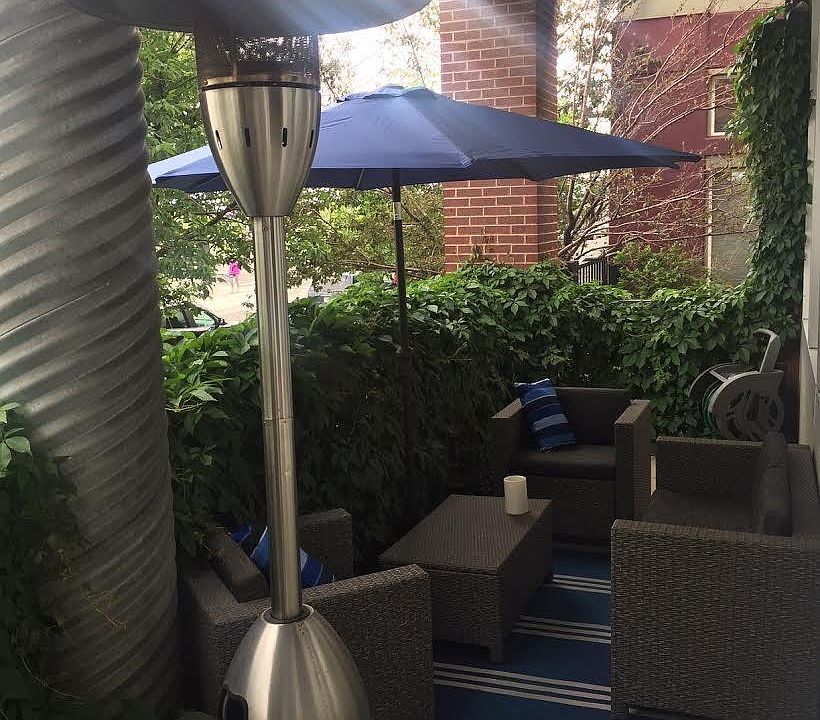 Terrace with city views