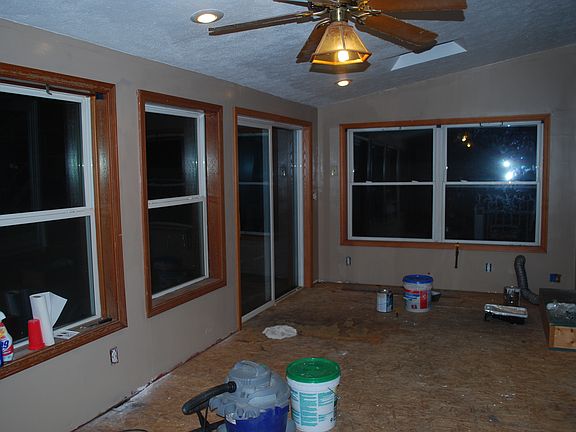 Backporch leads to pool 