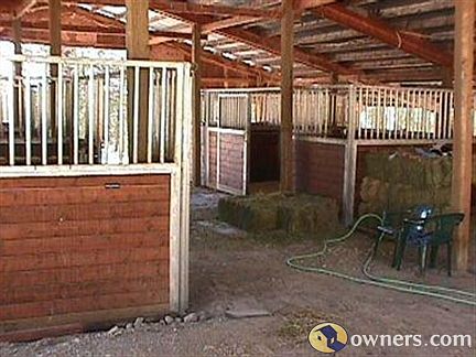 Barn keeps the horses, hay and cats dry!