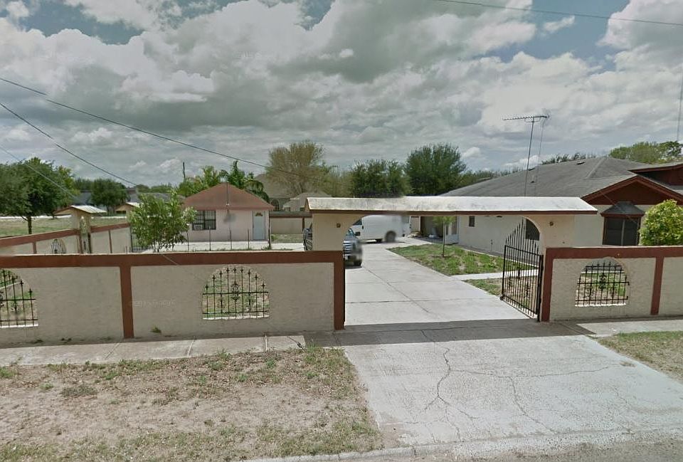 One of two gated driveways